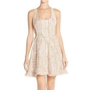 Jay Godfrey Diaz Embellished Tweed Fit & Flare Dress
